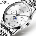 Moda de luxo da marca OYALIE, masculino, empresarial, relógio de pulso, mecânico, clássico, 24 horas, lua, fase, automático, masculino, 9788